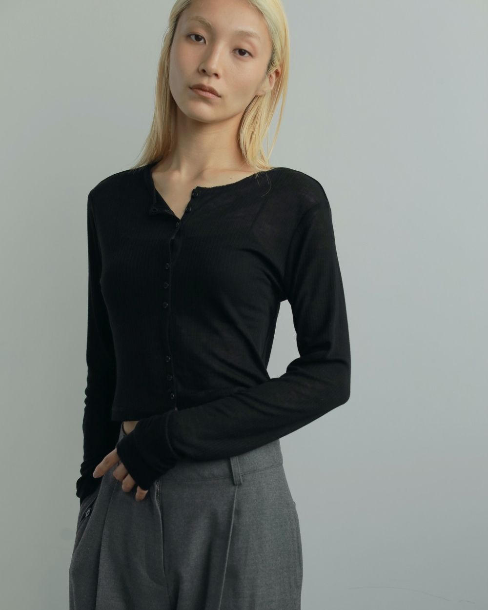 ànuke online store（アンヌーク） / Sheer Rib CardiganSheer Rib