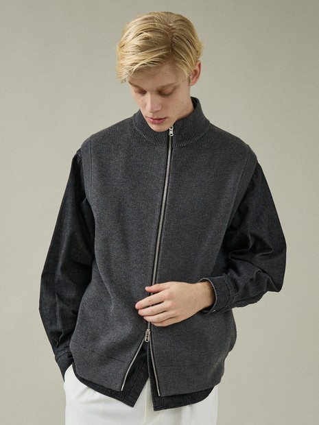 12ゲージ ドライバーズニットベスト / ダブルジップ｜ABAHOUSE