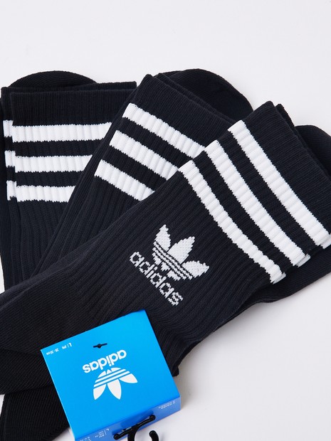adidas / アディダス】ミッドカット クルーソックス 3足組｜ABAHOUSE