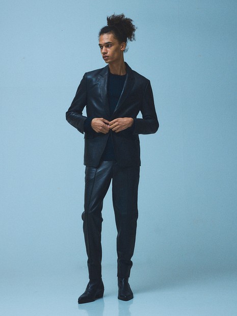 セットアップ対応】テーラード レザージャケット｜5351POUR LES HOMMES