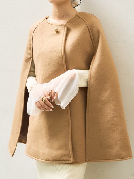 一部店舗限定】ウール混マント ケープ｜OUTLET / アウトレット