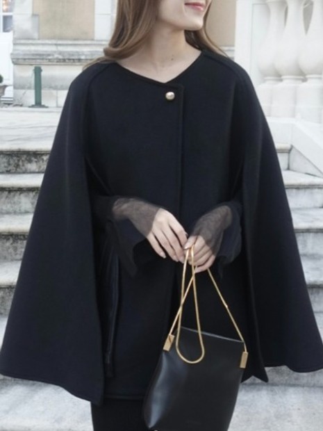 一部店舗限定】ウール混マント ケープ｜OUTLET / アウトレット