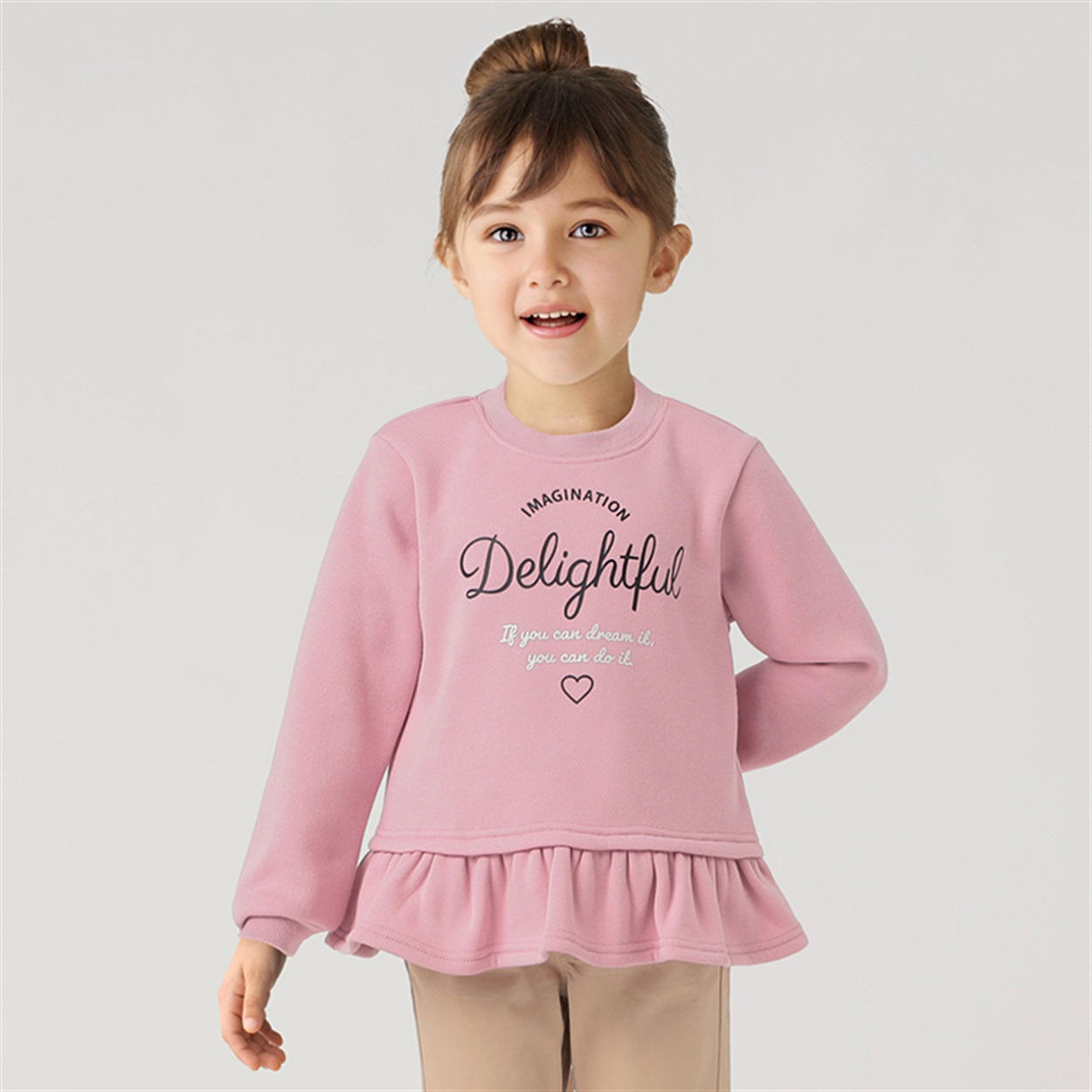 裏起毛裾フリルトレーナー 女の子 キッズ 100cm-130cm | イオン