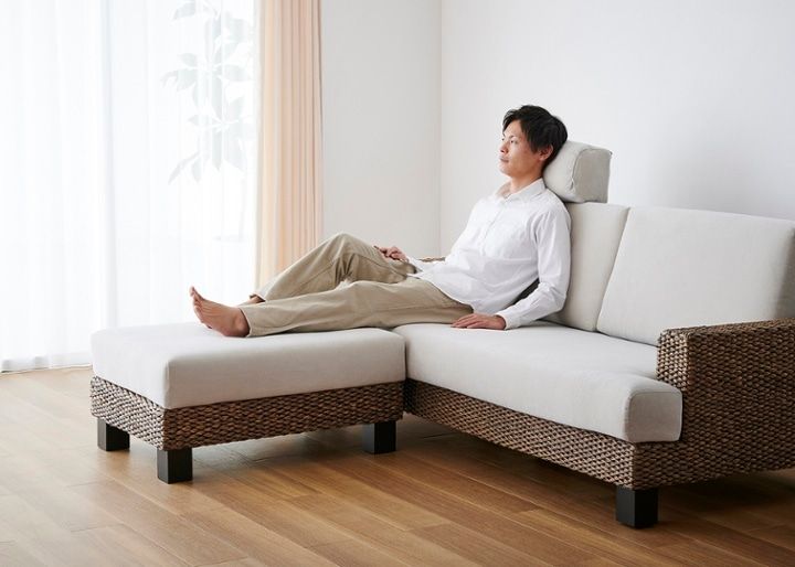 シン・ソファ オットマンv01 (ヒヤシンス) ～幅830mm・奥行600mm