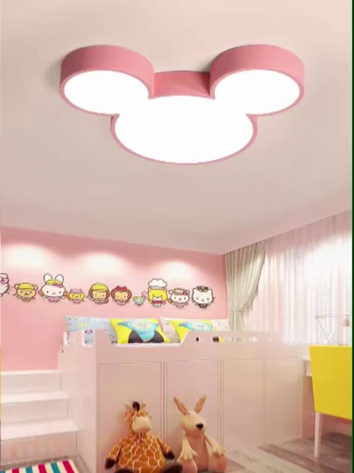 漫画とミッキーマウスのデザインを備えたモダンなLEDシーリングランプ