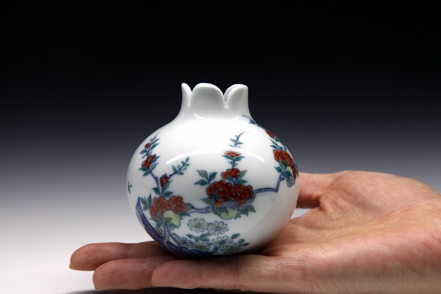 唐物 【流】中国古玩 大清康煕年製銘 辰砂花瓶 古美術品