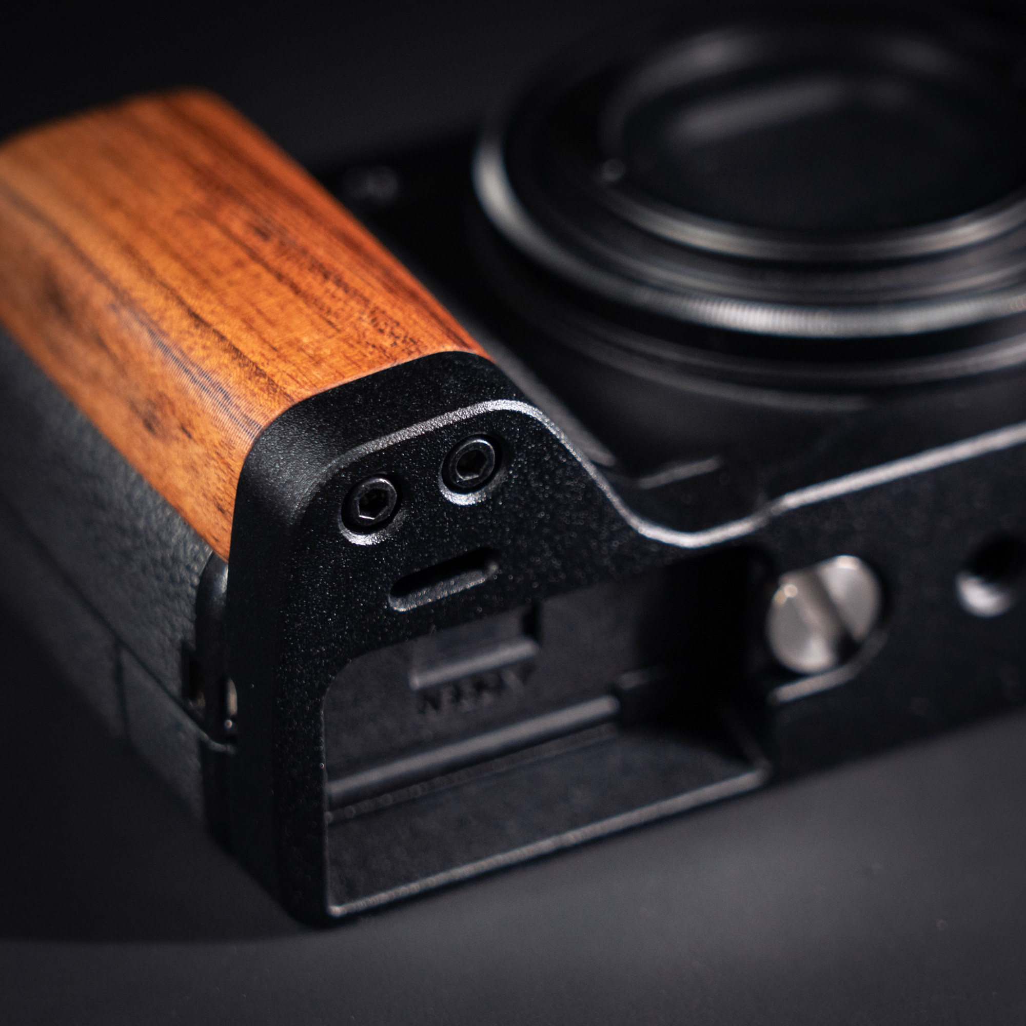 Wood Camera Grip For RICOH GR3 GRIII GR3X Camera with Aluminum