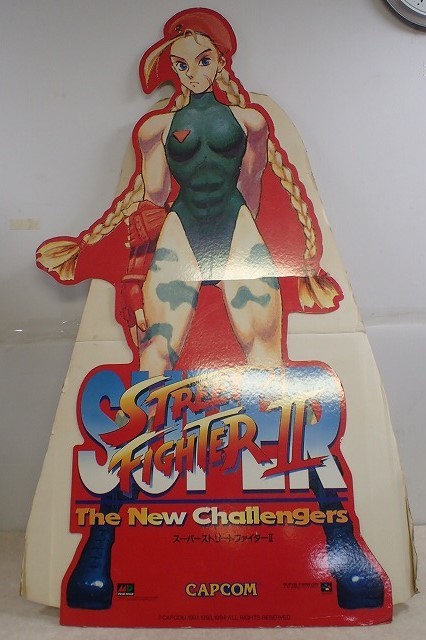 SUPERストリートファイターII キャミィ 等身大パネル 店頭POP