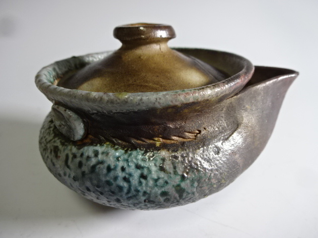 備前焼 最上作 秘色南蛮 佐久知炎仙 南蛮焼 宝瓶 急須 備前焼