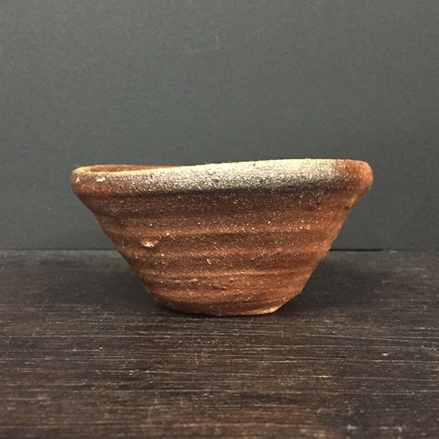 國吉清尚.焼き締め.深鉢.銘あり.希少品 國吉清尚