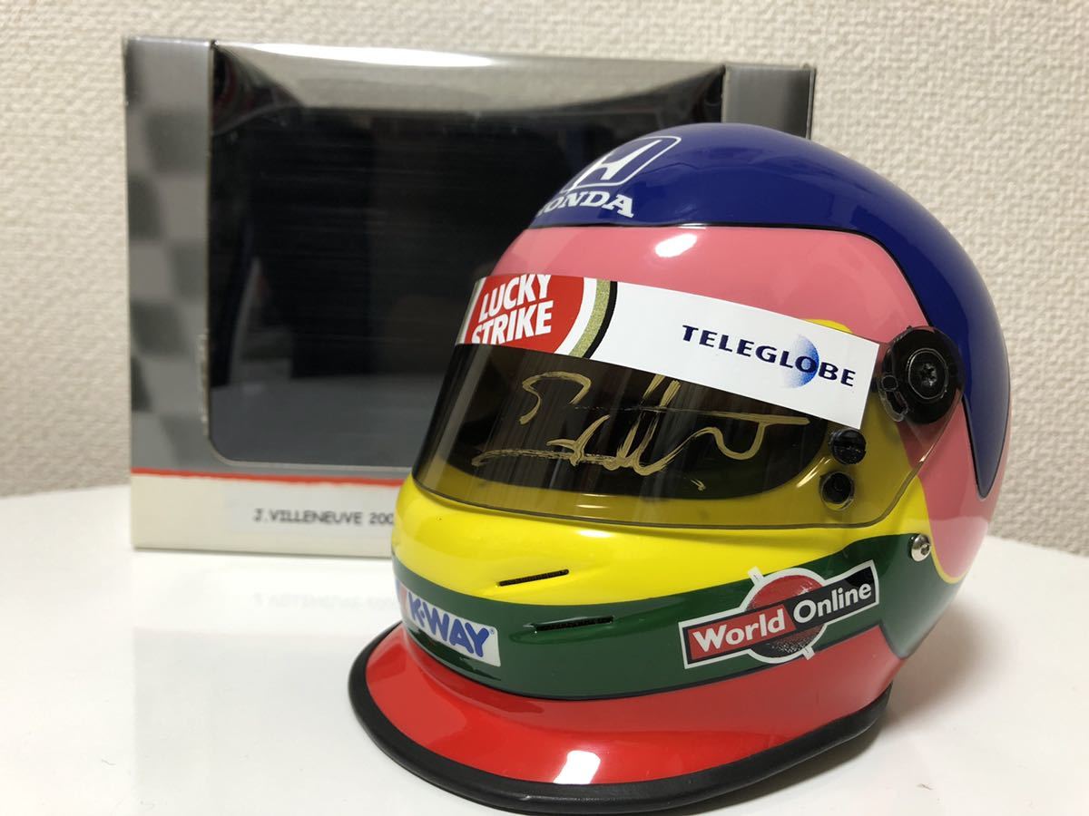 1/2ヘルメット F1 ウィリアムズ ルノー J.ビルヌーブ 直筆サイン入り J