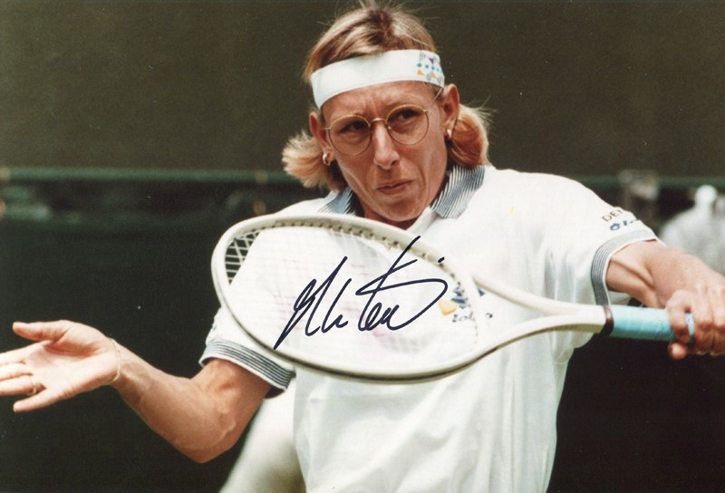 新品】マルチナ・ナブラチロワ 直筆サインフォト/写真 テニス Martina