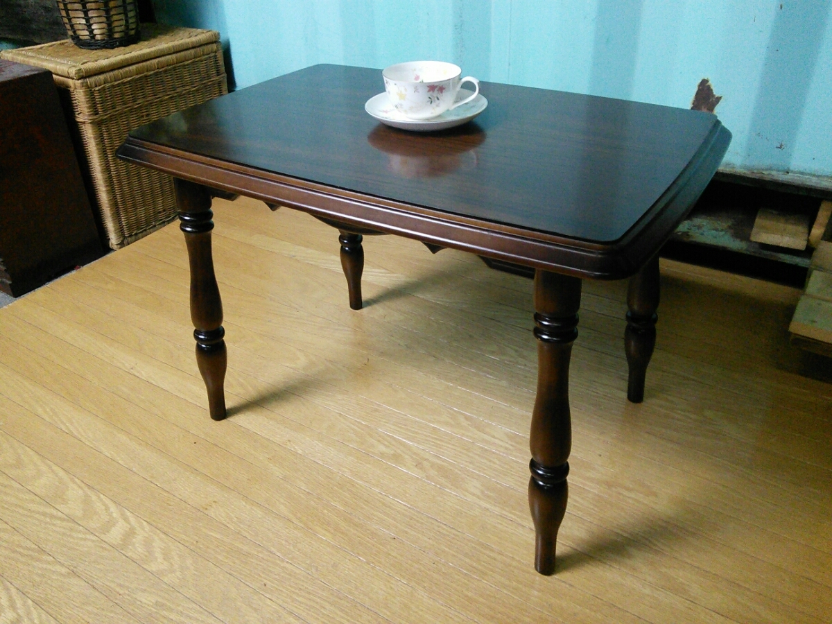 オールドカリモク】コロニアル サイドテーブル リビングテーブル 昭和