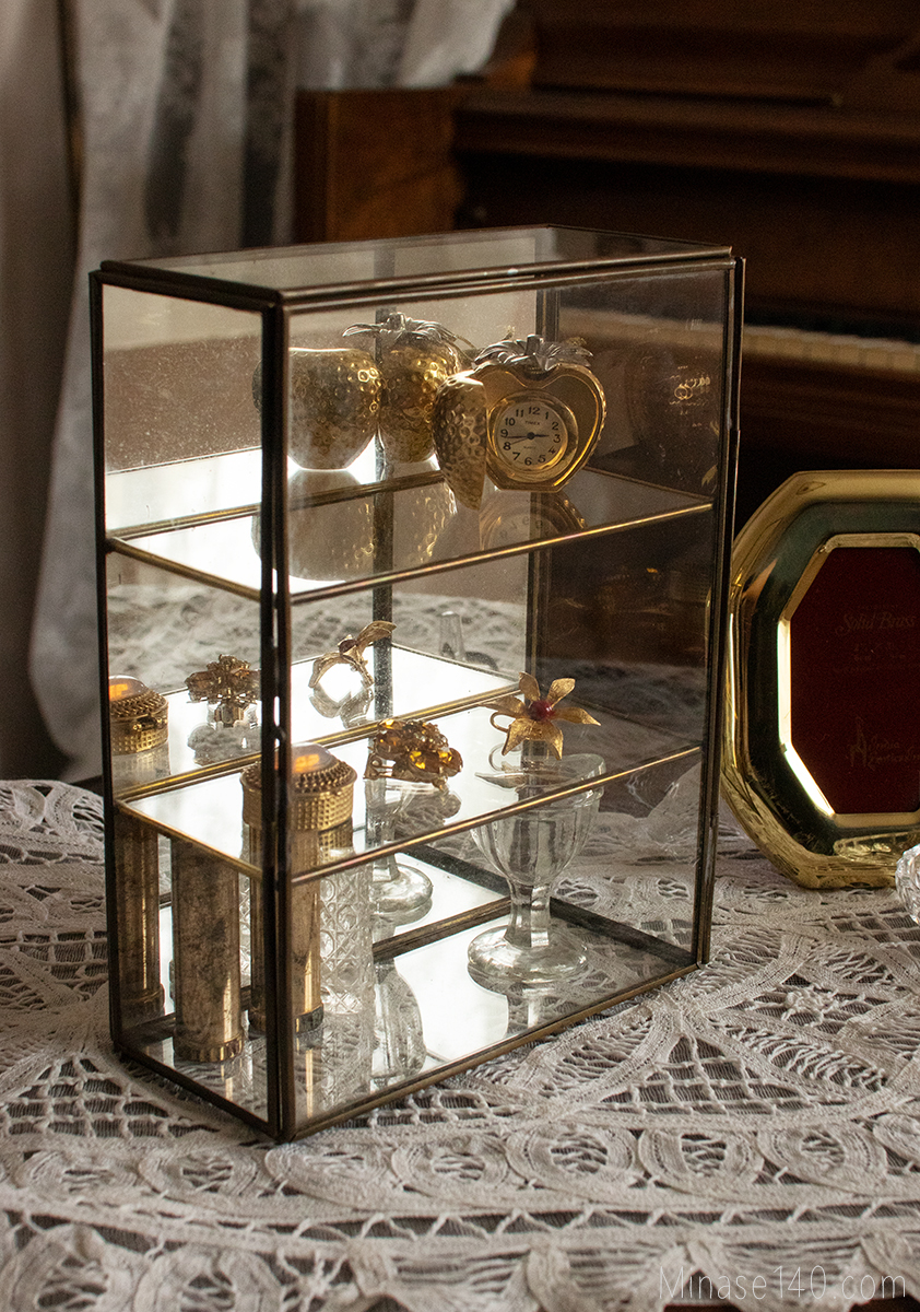 フランスアンティークガラスケース アクセサリーケース ディスプレイ