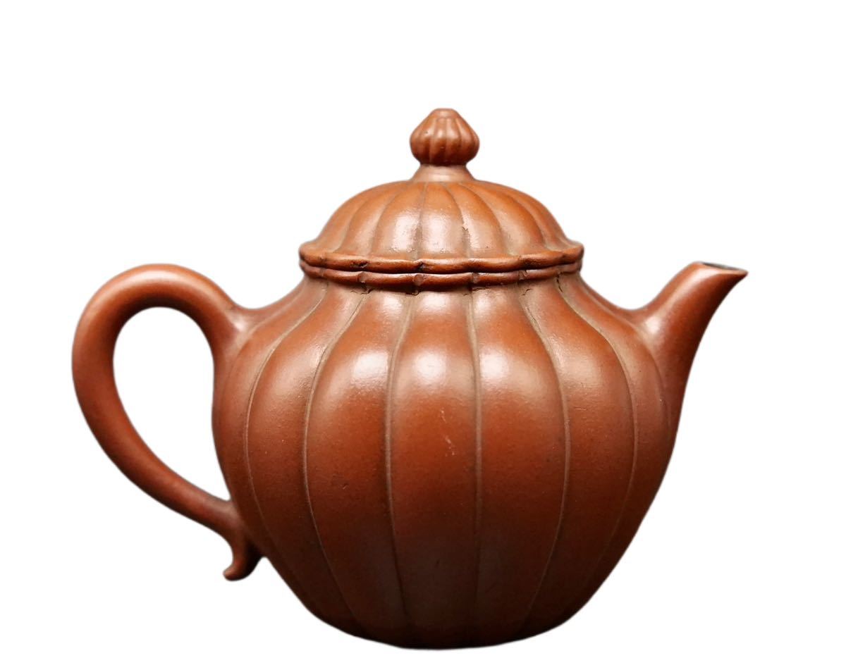 中国紫砂朱泥梅文急須茶壷在銘VR5756