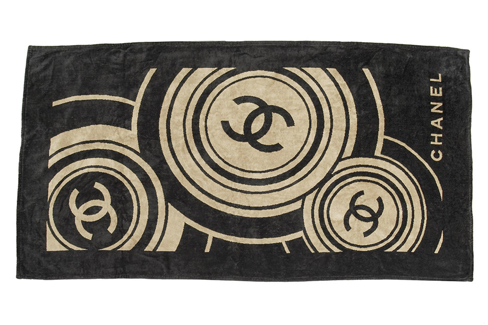 CHANEL タオルケット 黒・ベージュ CHANEL タオルケット 黒・ベージュ