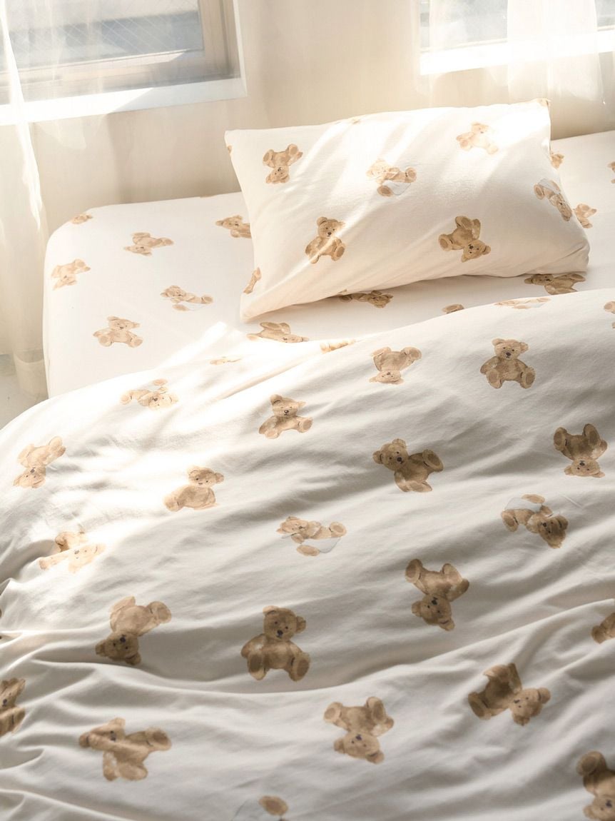 Sleep】ベア柄3点セット（セミダブル）(寝具セット)｜ルームウェア