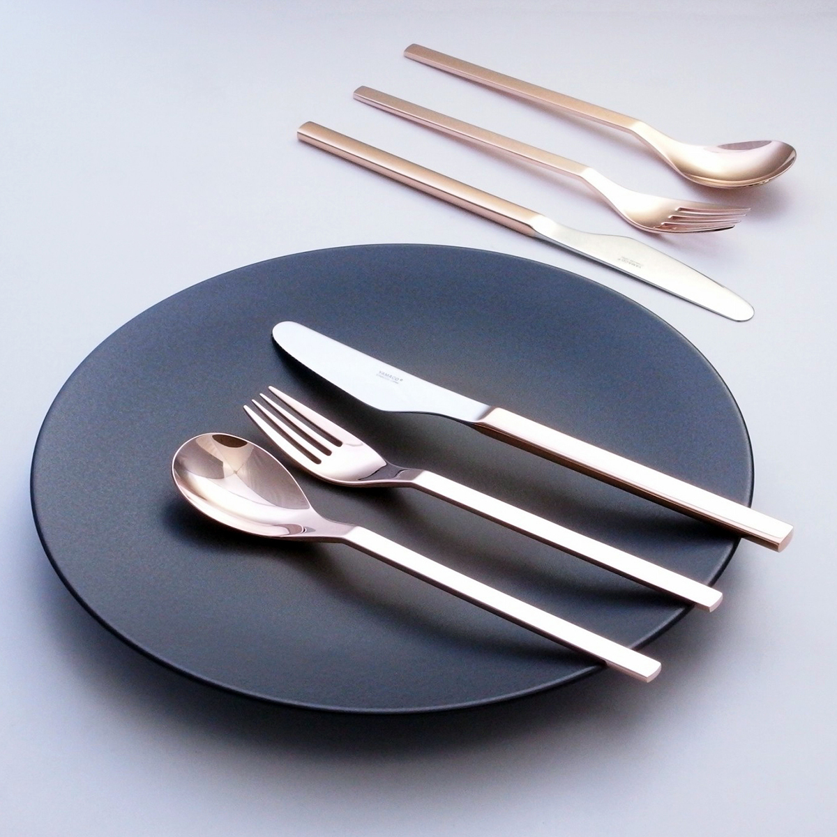 YAMACO ナポリ（ピンクゴールド）6pcsペアディナーセット〇送料無料