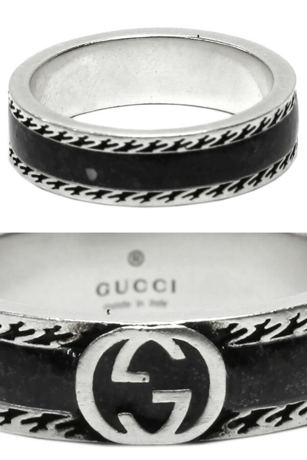 GUCCI グッチ リング 指輪 シルバー インターロッキングG メンズ
