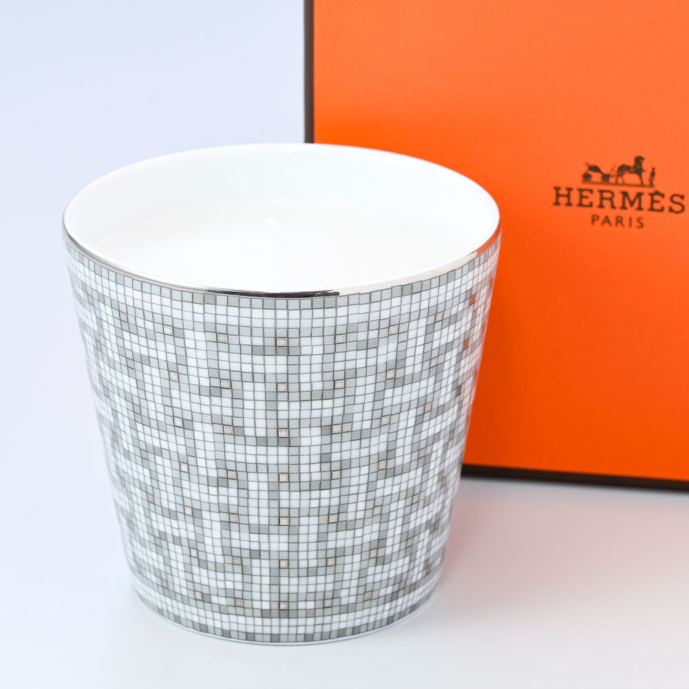エルメス 食器 HERMES モザイク ヴァンキャトル プラチナ キャンドル
