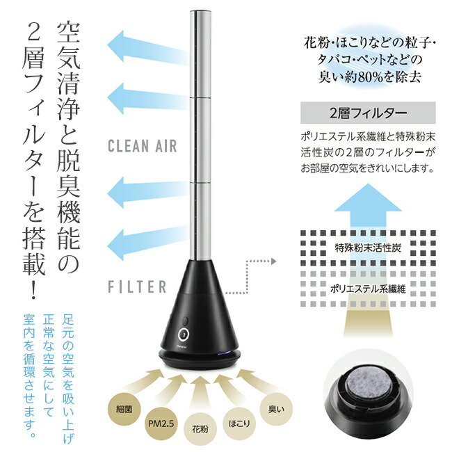 Chrester クレスター マルチエアー スリムサーキュレーター[タワー型