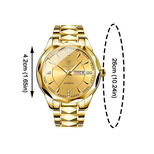 ◎手元キラリ！クォーツ時計[メンズ クォーツ 腕時計 ゴールド