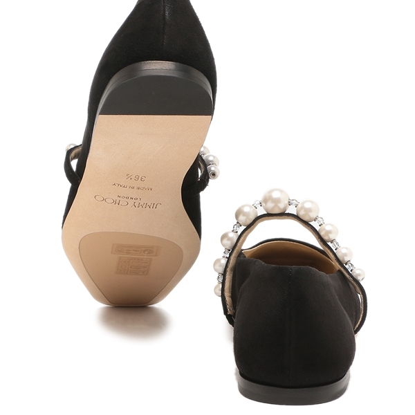 ジミーチュウ バレエシューズ フラットシューズ アデフラット ブラック