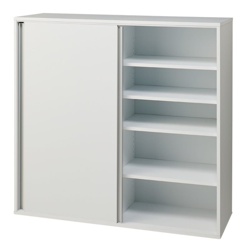 大量収納が自慢の引き戸式本棚 幅120本体高さ114cm 奥行40cm 通販