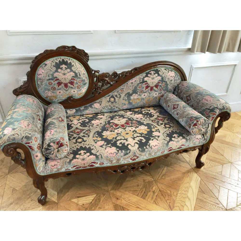 イタリア製 金華山織り張り クラシックデラックスソファII カウチ