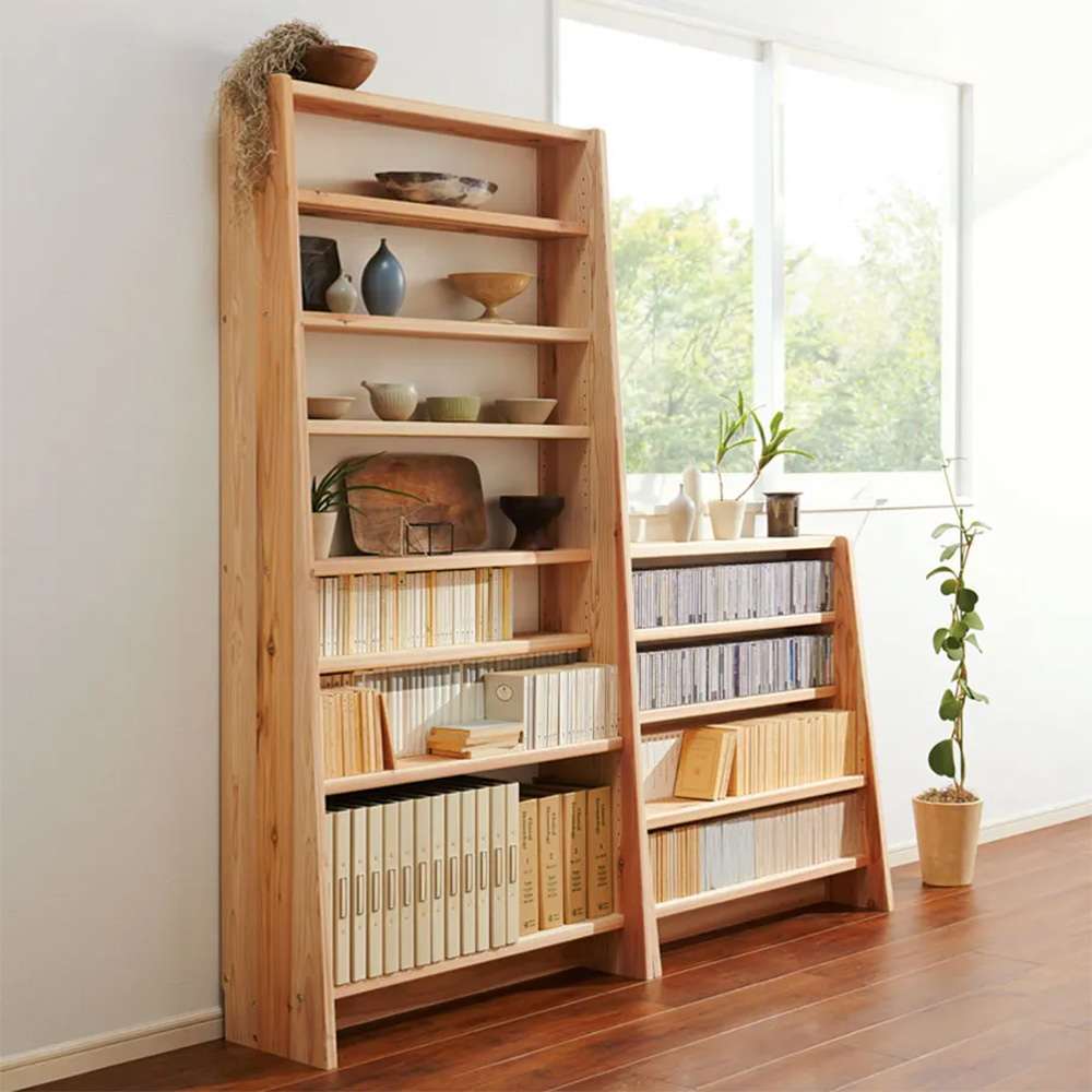 国産杉 薄型頑丈タワーシェルフ 幅90cm高さ89.5cm 通販 - ディノス