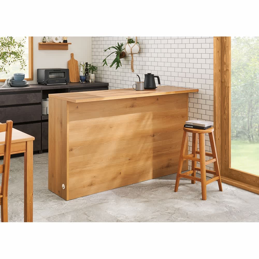 置くだけでカフェ風に！間仕切りアイランドカウンター 幅150cm 通販