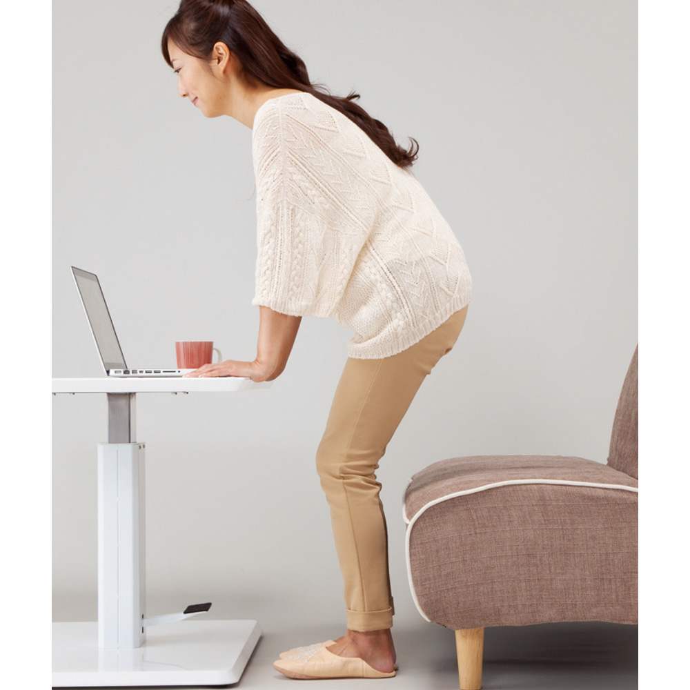 幅120cm］ 移動がしやすいキャスター付き昇降式テーブル 通販 - ディノス