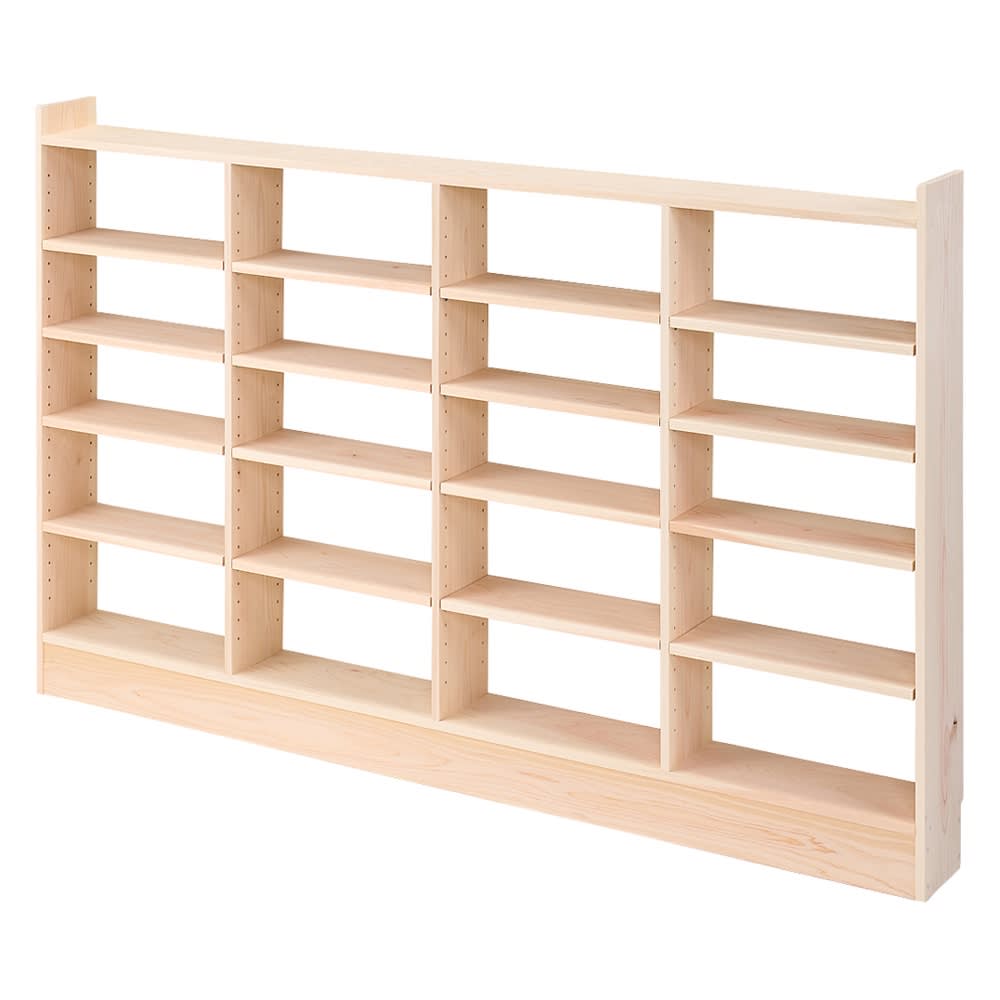 薄型奥行15cm国産東濃檜の天然木頑丈ラック 幅150cm高さ100cm 通販