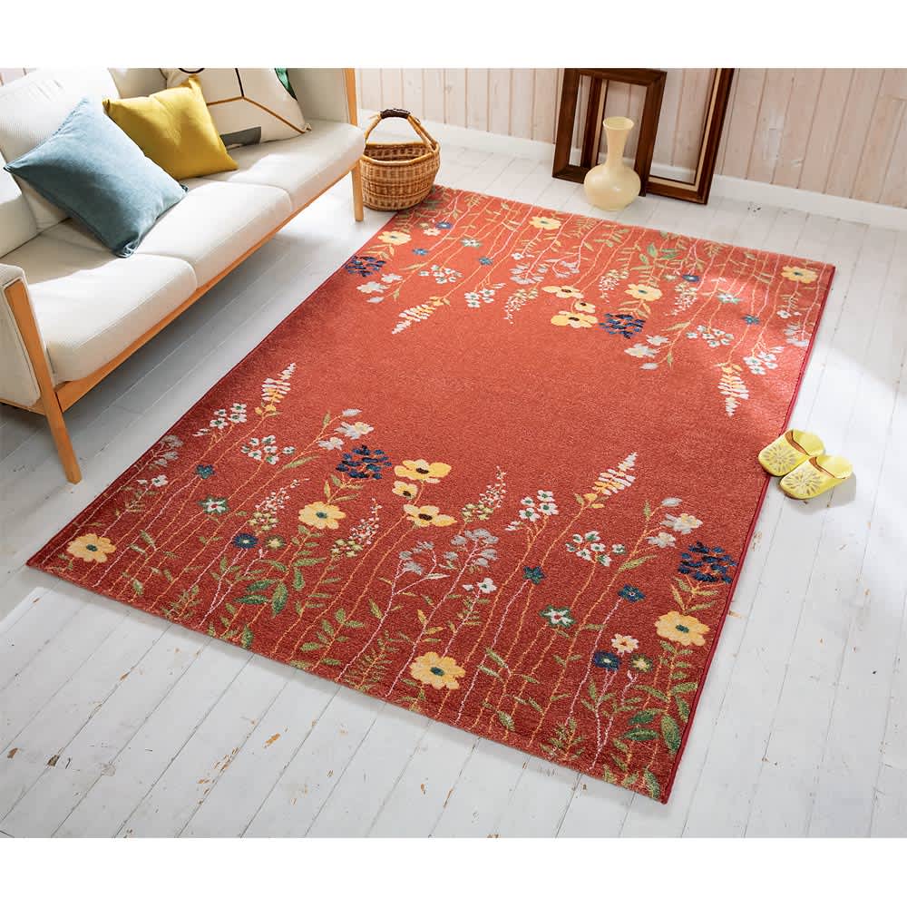 ベルギー製ウィルトン織 花柄ラグ 通販 - ディノス