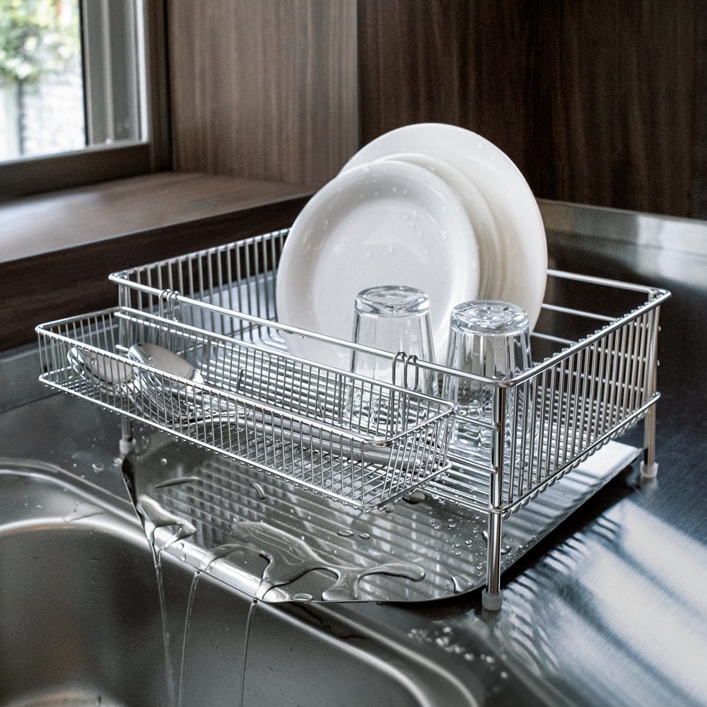 la base/ラバーゼ ステンレス水切りかごセット 縦置き小サイズ 通販