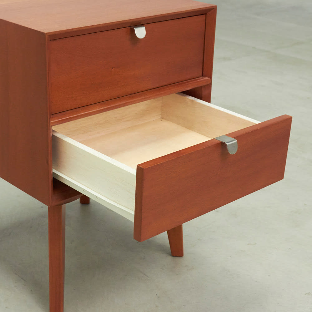 北欧ヴィンテージ風Vカットデザイン サイドテーブル・サイドチェスト