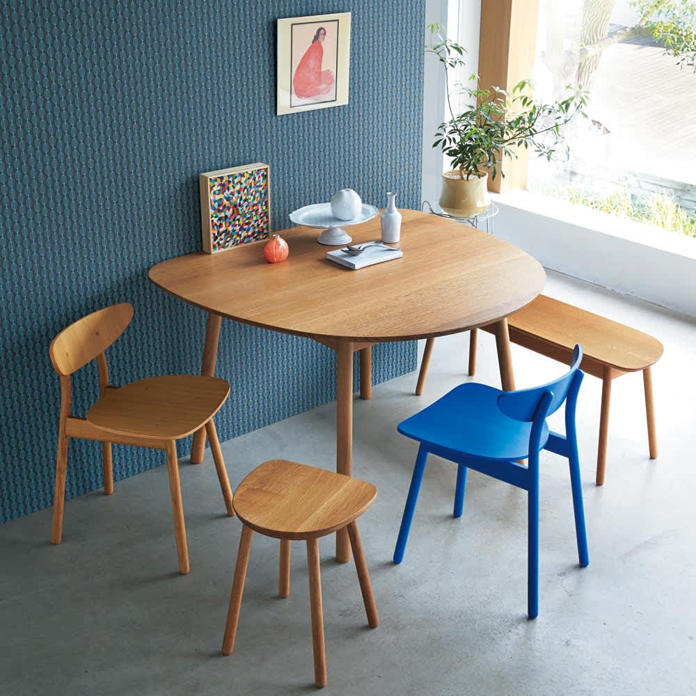 cobrina/コブリナ オーク天然木 ダイニングチェア 板座カラー 通販