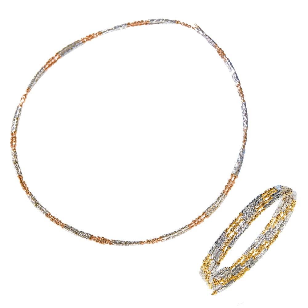 Pt・K18コンビ マグネット ネックレス兼ブレスレット 通販 - ディノス