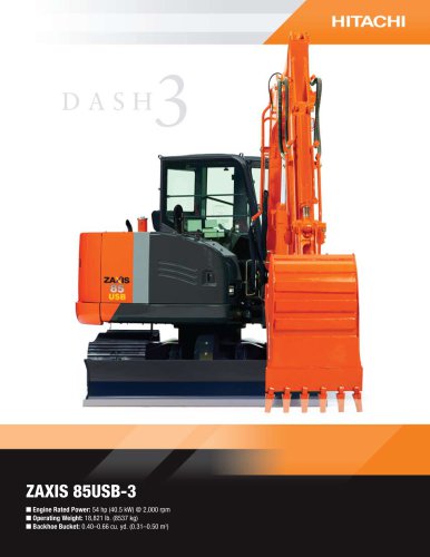 ZX85USB-3 - Deere-Hitachi Construction Machinery - PDF Catalogs