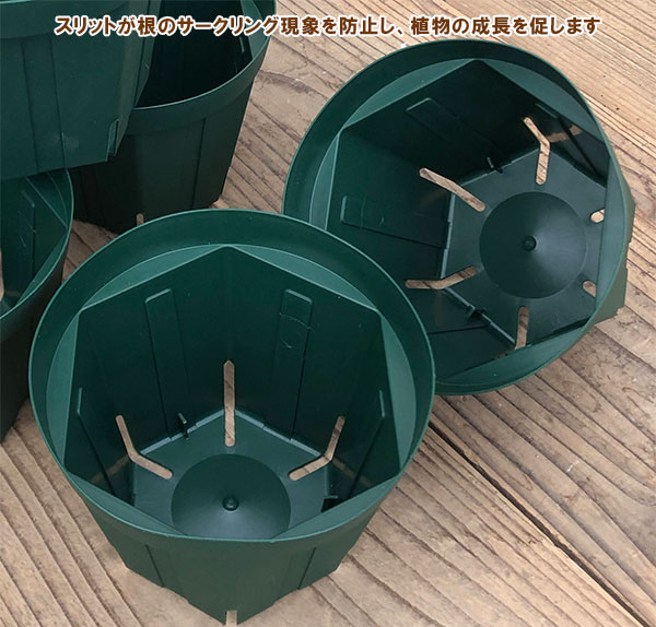 園芸ネット本店｜とんでもないポット：4.5号CSM-135（モスグリーン）5