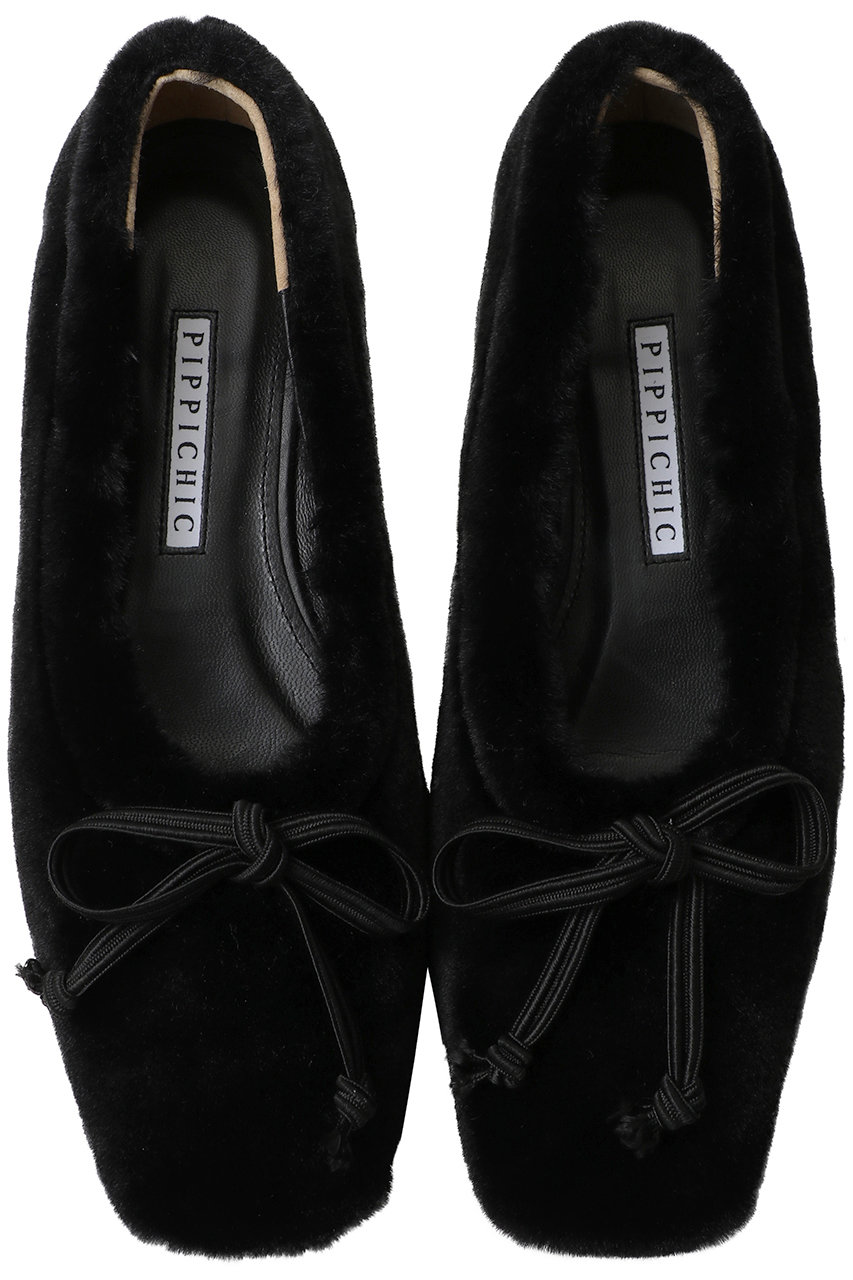 PIPPICHIC(ピッピシック)｜AMBER フェイクファーバレエシューズ