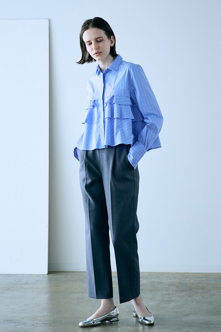 MARILYN MOON(マリリンムーン)｜レイヤードラッフルブラウス/ブルー