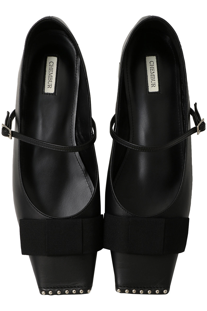 CHEMBUR(チェンバー)｜スクエアトゥスタッズリボンメリージェーン