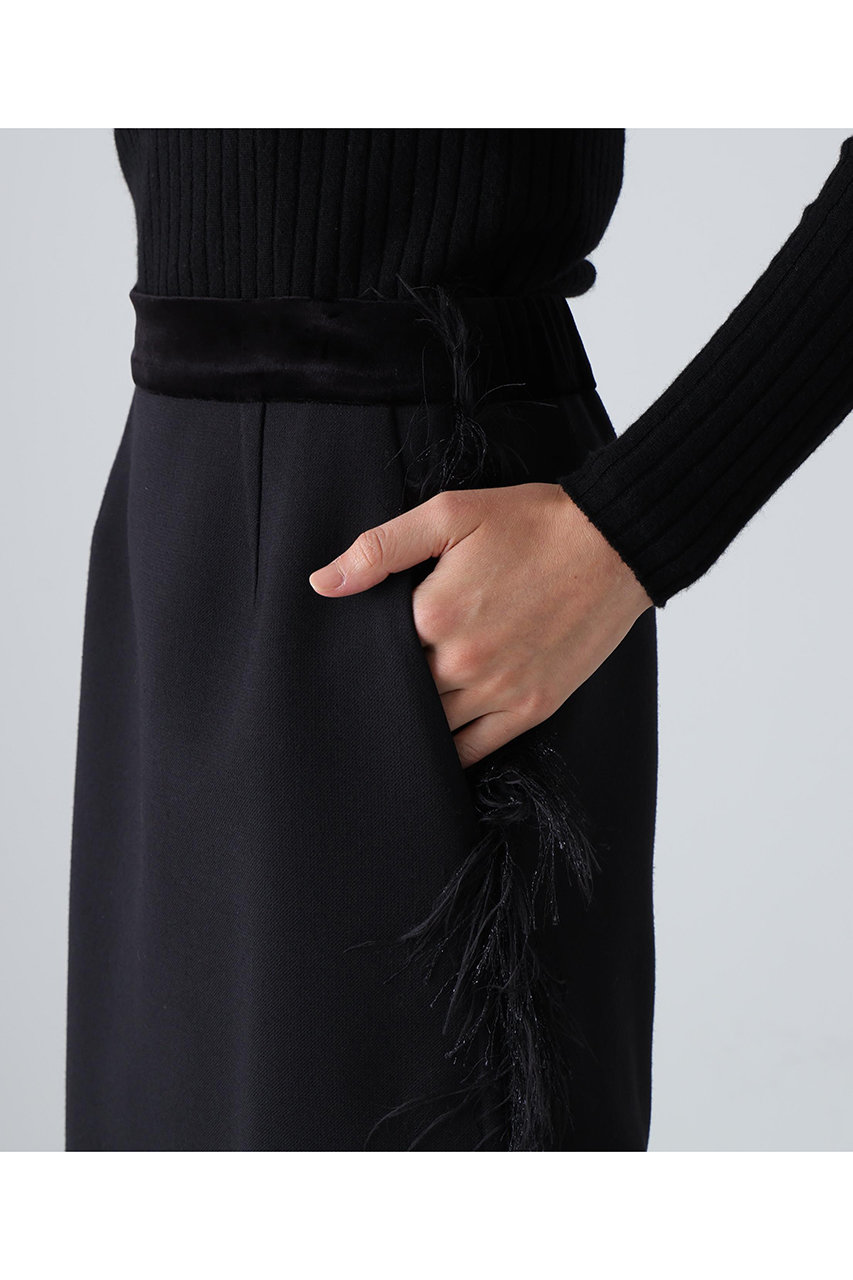 ADORE(アドーア)｜◇ウールリバースカート/ブラック の通販｜ELLESHOP