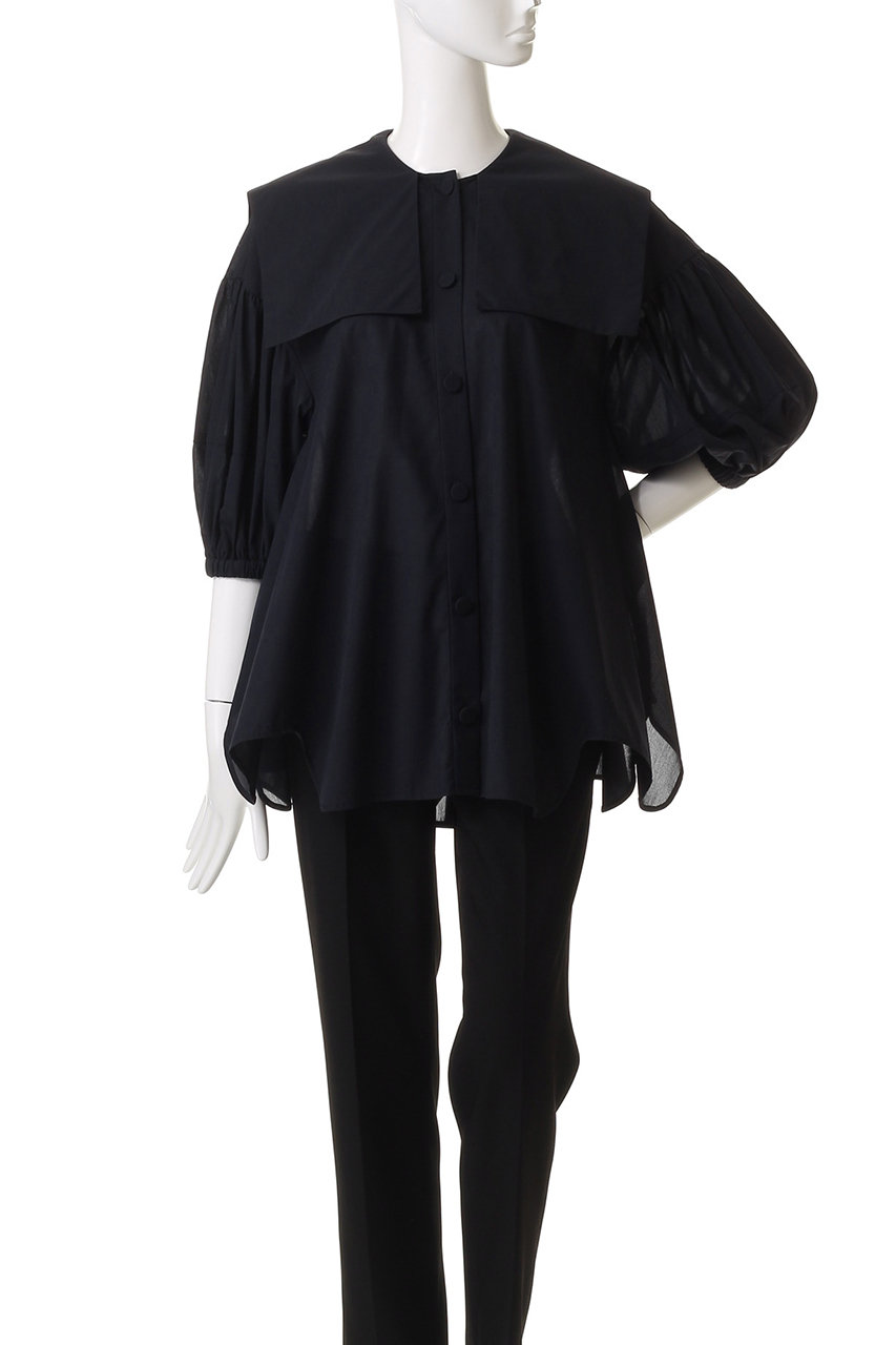 ENFOLD(エンフォルド)｜SAILOR-COLOR BLOUSE/ブラウス/ブラック の通販