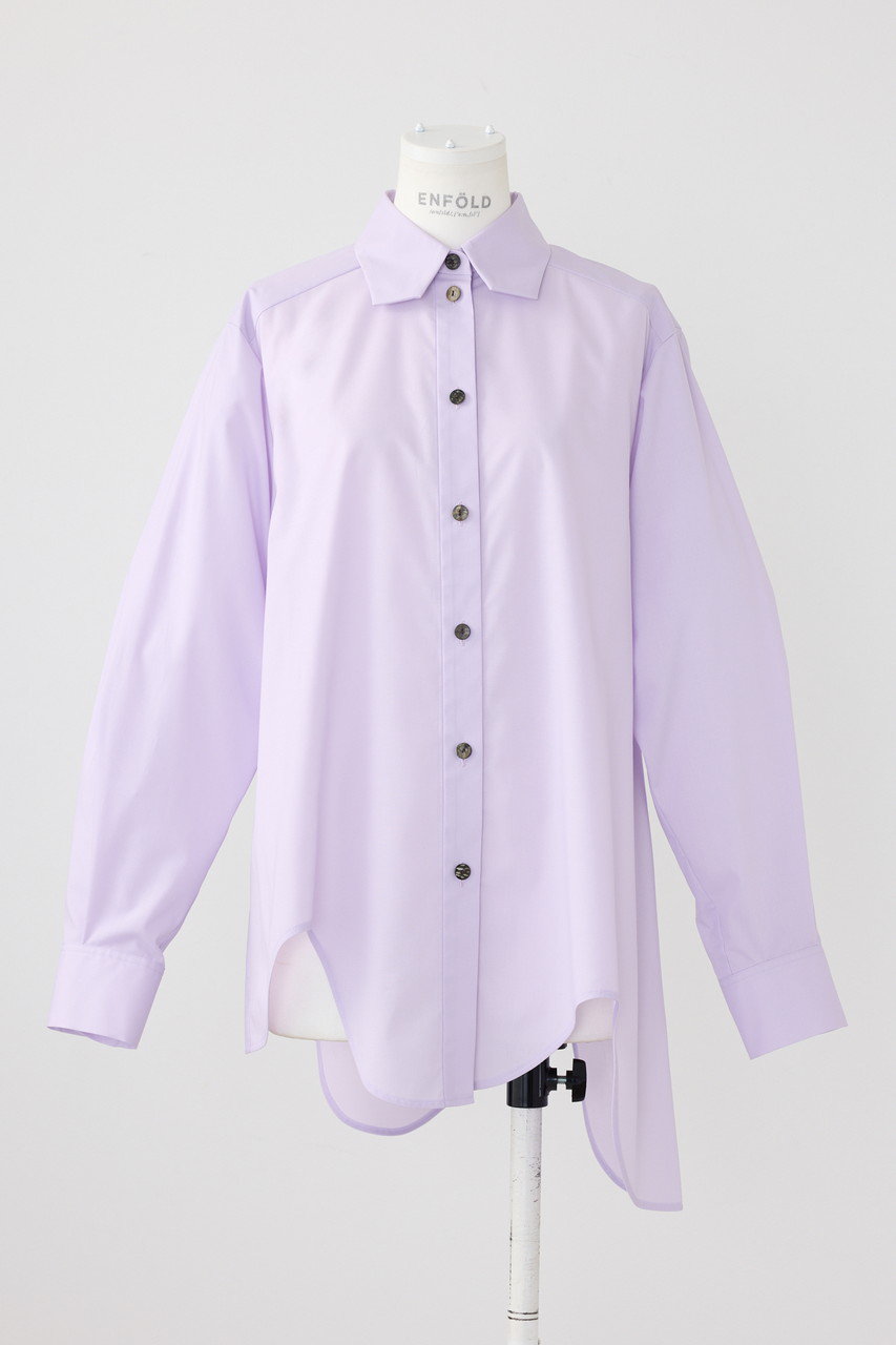 ENFOLD(エンフォルド)｜T/Cタイプライター カーブアシンメ SH/シャツ