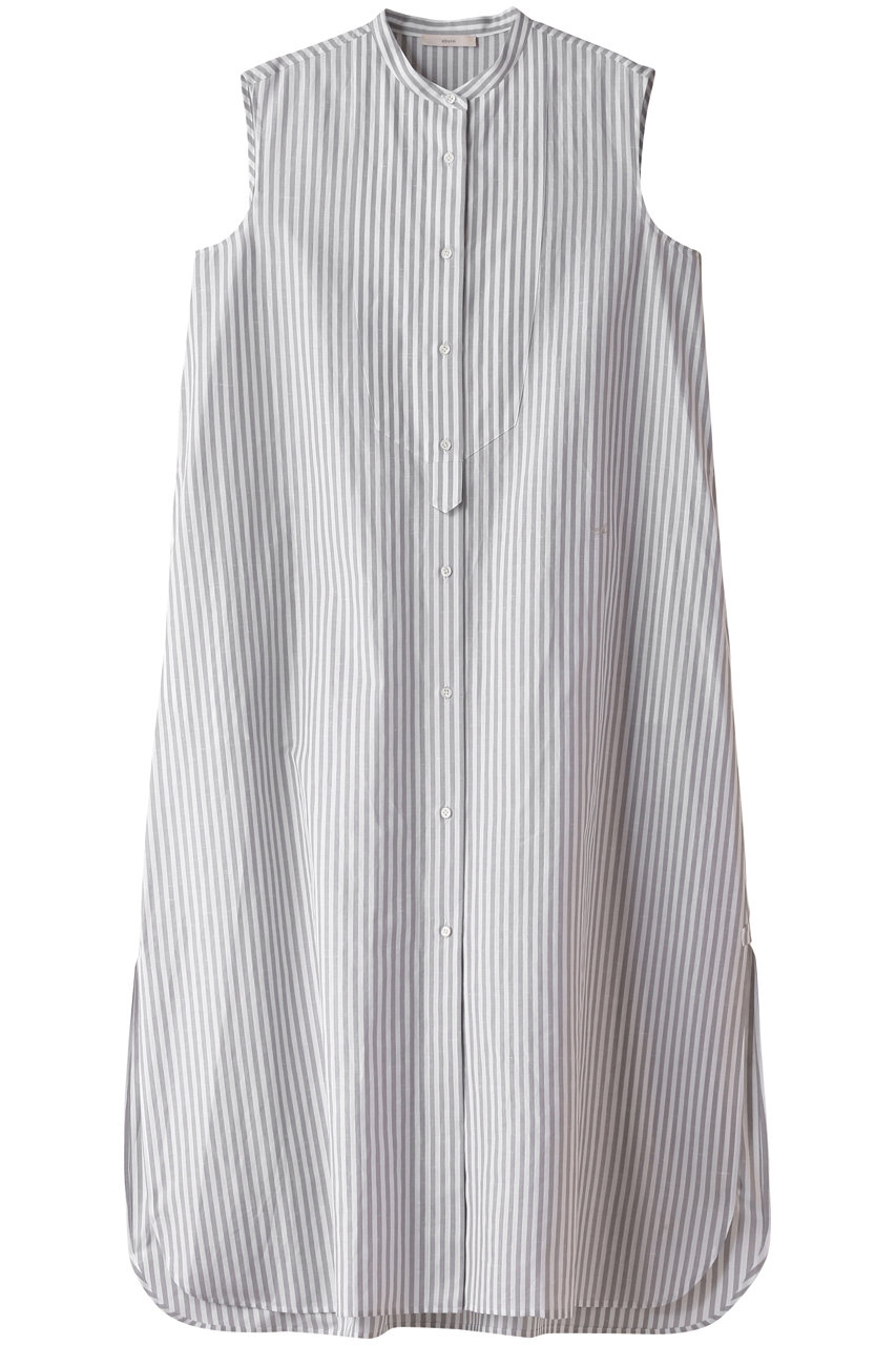 ebure(エブール)｜【Living】コットンリネンストライプ バンドカラー