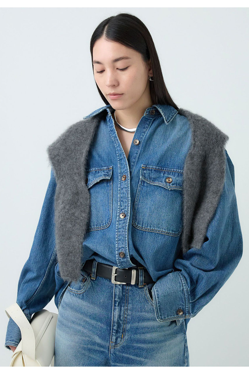 Chaos(カオス)｜【WHY NOT NOW】リバーランチデニムシャツ/ブルー の