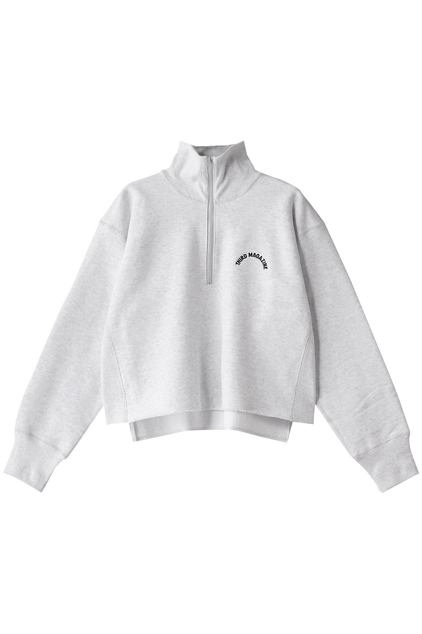 THIRD MAGAZINE(サードマガジン)｜ハーフジップロゴスウェット/杢