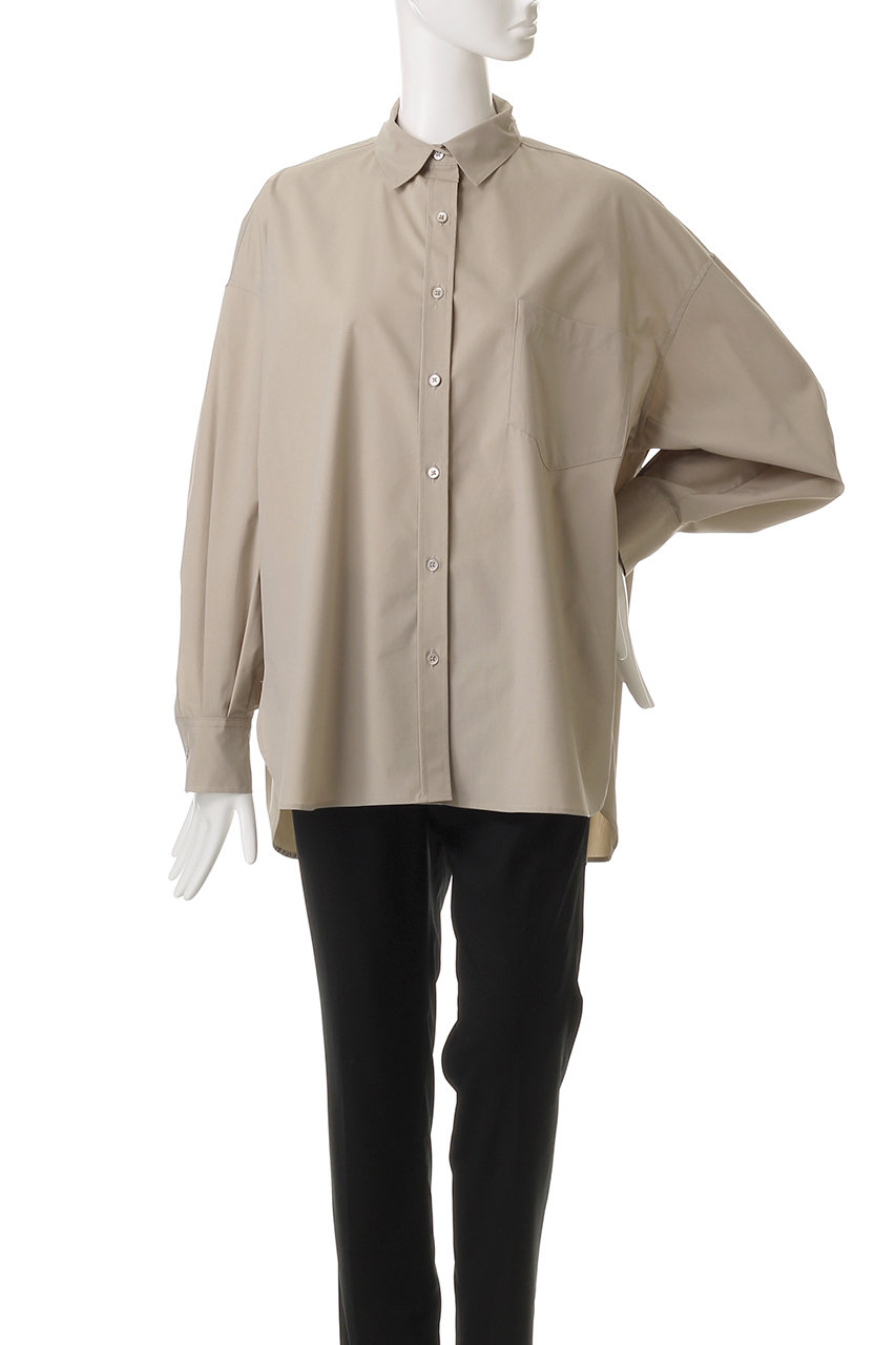 THIRD MAGAZINE(サードマガジン)｜撥水オーバーサイズシャツ/ベージュ